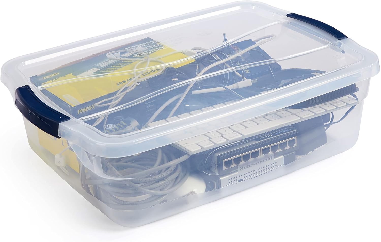 Rubbermaid Cleverstore 17 Qt Clear Storage Bins with Lids. 6-Pack. Stackable. BPA-Free. Made in USA - Image 2